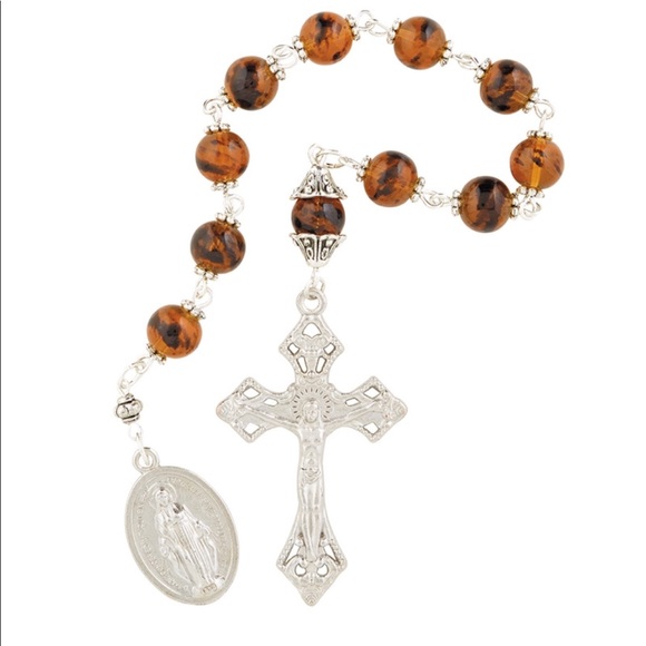 New Tiger Eye Pocket Rosary - Picture 7 of 7